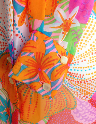 1960s Psychedelic Blouse Sheer Tunic