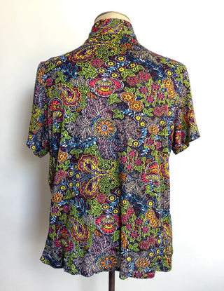 1970s Psychedelic Paisley Floral Shirt