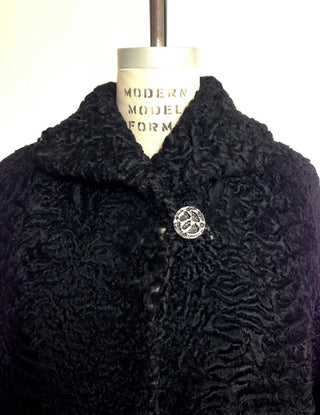1950s Persian Lamb Coat Black Fur