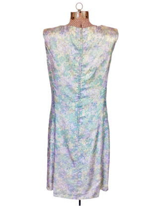 1960s Shift Dress Floral Watercolor