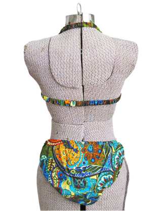 1960s Bikini Bathing Suit Psychedelic 3pc