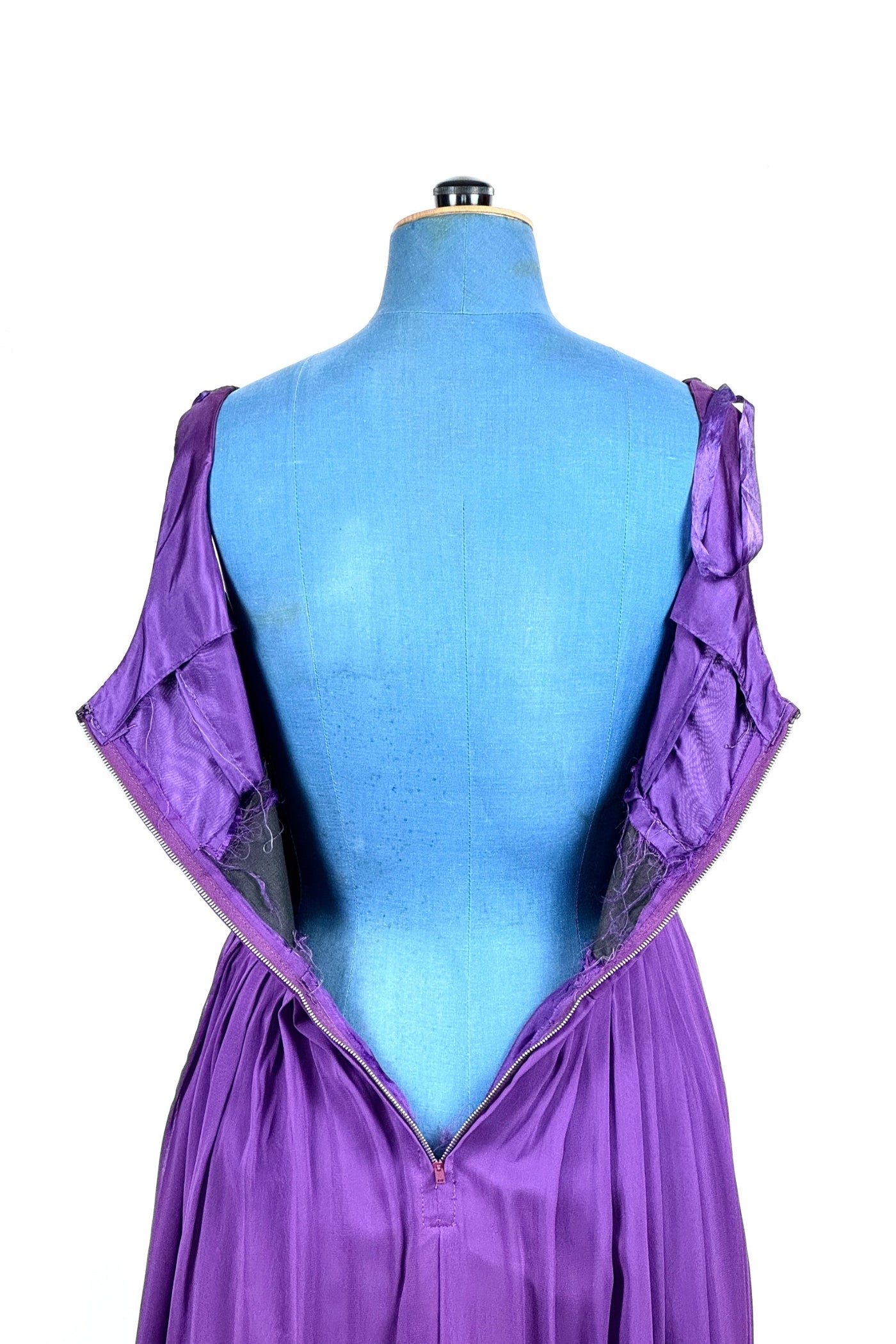 1950s Party Dress Purple Chiffon 1950s Party Dress Purple Chiffon