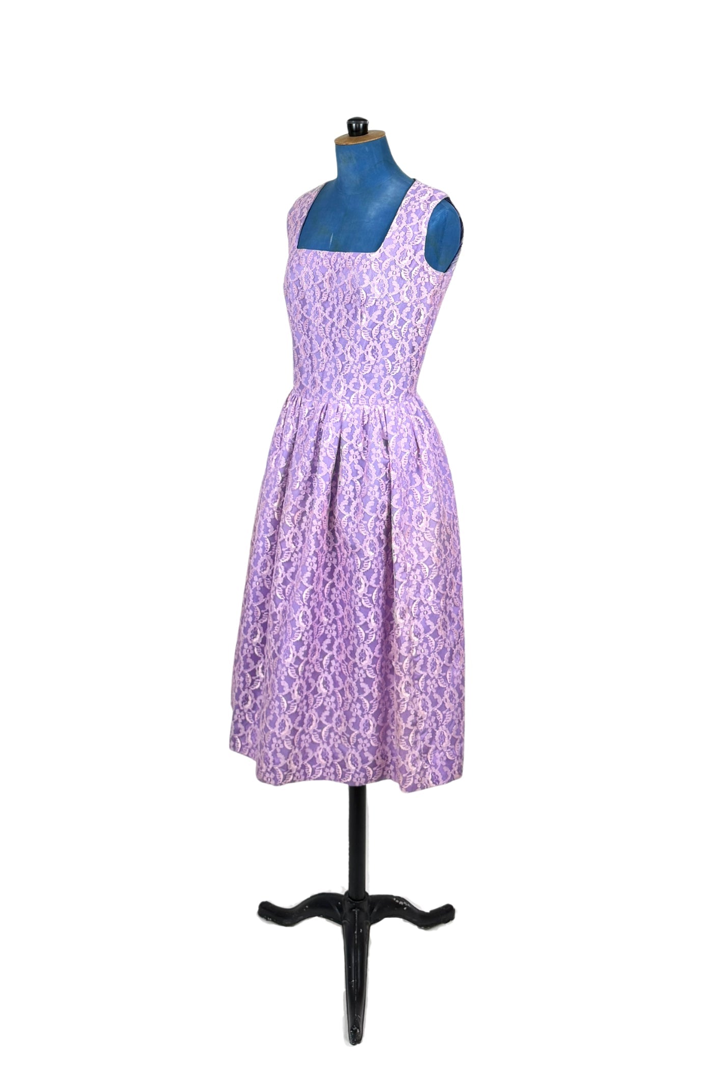 1960s party dress IKADEX Women Vintage 50s 60s Square Neck Bowknot Polka Dot Swing A-line Evening Cocktail Dresses Pink 02 M : Clothing, Shoes & Jewelry Be remembered 1960s Dresses Canned Ham