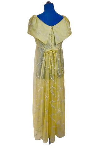 Irving Nadler 1960s Prom Dress Yellow Chiffon Vintage Logic Irving Nadler 1960s Prom Dress Yellow Chiffon Vintage Logic