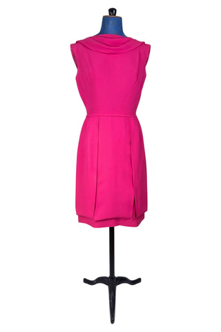 Vintage 1960s Cocktail Dress Hot Pink Saks Fifth Avenue - Medium