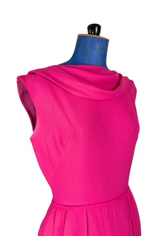 Vintage 1960s Cocktail Dress Hot Pink Saks Fifth Avenue - Medium