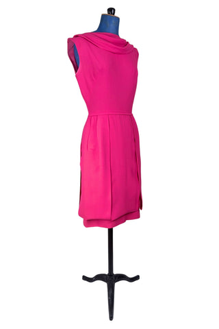 Vintage 1960s Cocktail Dress Hot Pink Saks Fifth Avenue - Medium