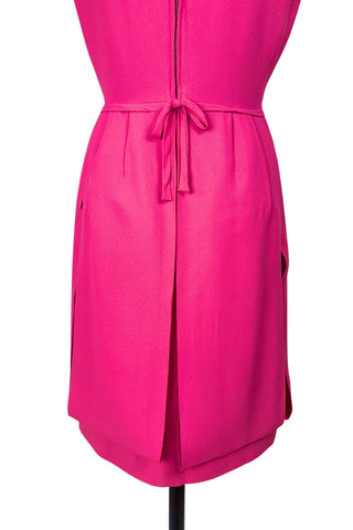 Vintage 1960s Cocktail Dress Hot Pink Saks Fifth Avenue - Medium