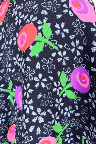 Vintage 1970s Maxi Dress with Cape Floral Print Backless Dress - Small