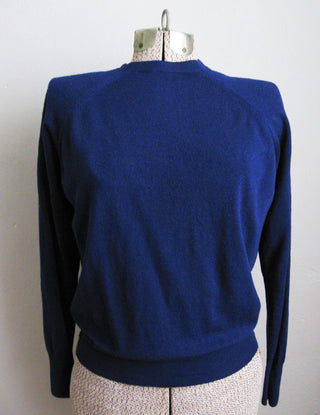 1950s Wool Sweater Navy Blue Lansea