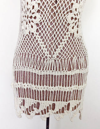 1960s Crochet Top Boho Tunic