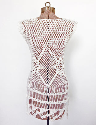 1960s Crochet Top Boho Tunic