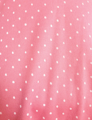1970s Mini Dress Pink Polka Dots
