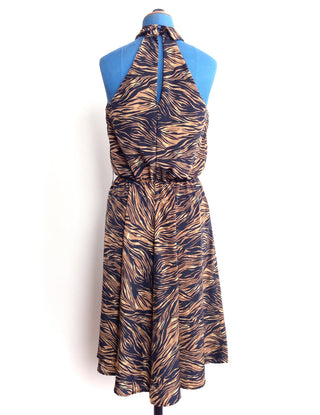 1970s Halter Dress Wood Grain 1970s Halter Dress Wood Grain
