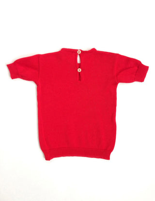 1960s Baby Sweater Red Cotton T-Shirt