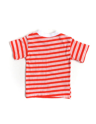 1970s Kids T-Shirt Orange White Stripe