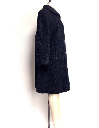 1950s Persian Lamb Coat Black Fur