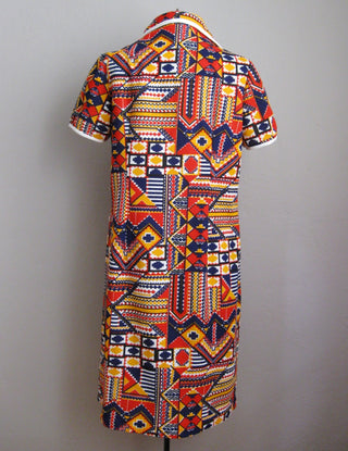 1960s Dress Aztec Print