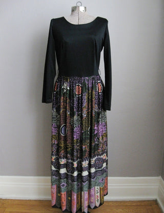 Vintage Maxi Dress Batik Print VL1020