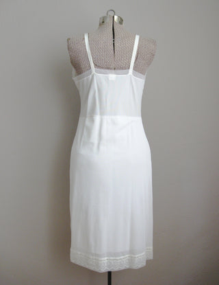 1950s Full Slip White Lace Lined Skirt