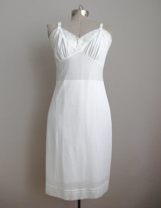 1950s Slip White Lace