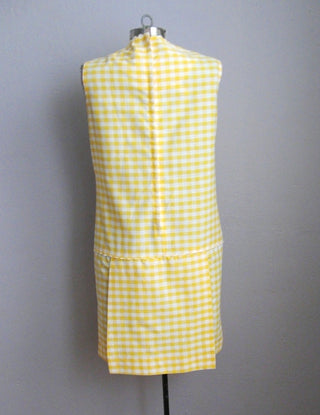 1960s Scooter Dress Yellow Gingham